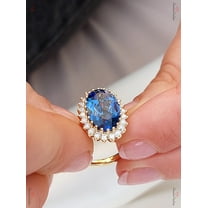 Natural Blue Sapphire 925 Sterling Silver Ring,Engagemant Ring, Birthstone Rings for Women, Gift For Her