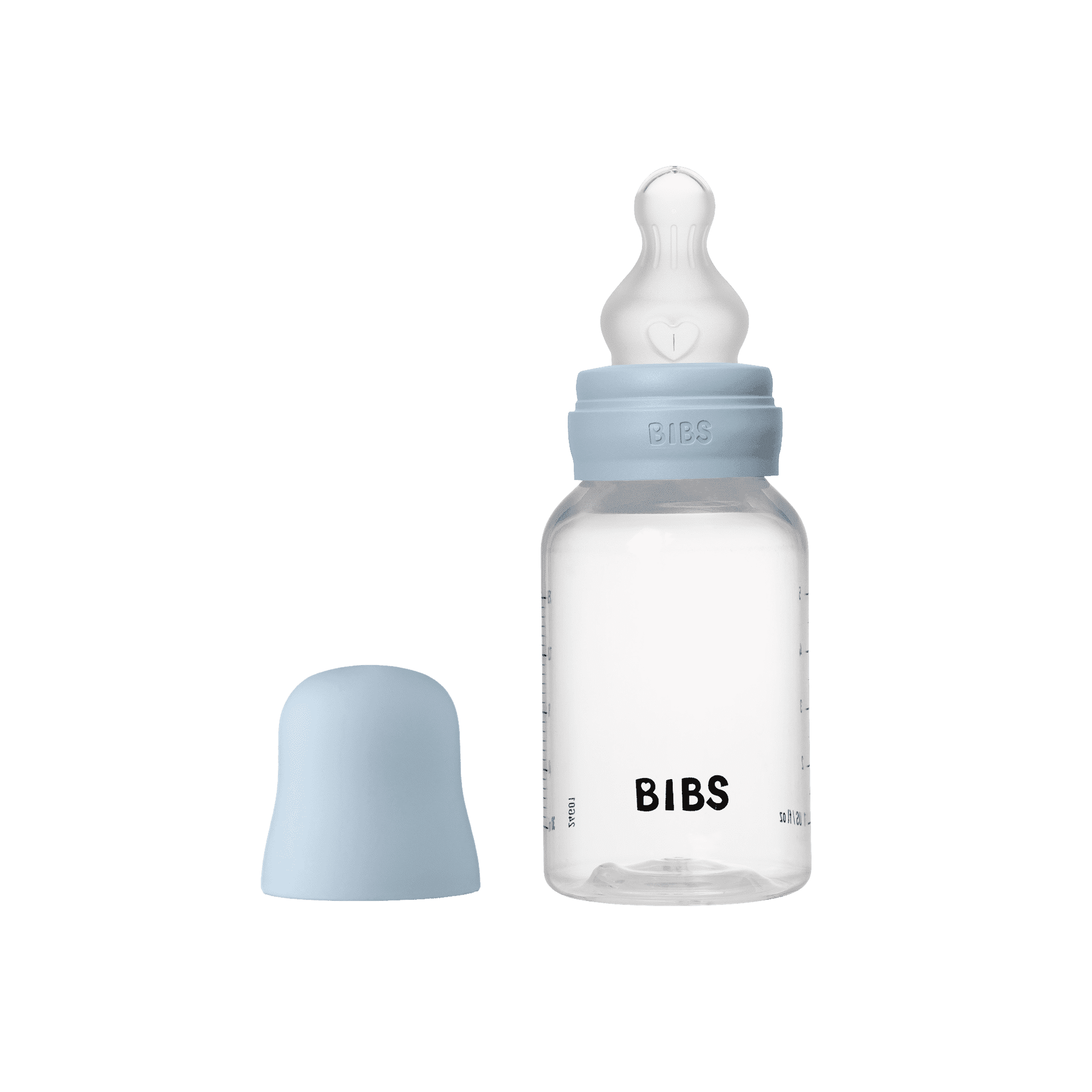 BIBS Baby Bottle with Slow Flow Silicone Nipple, Baby Blue, 5 oz, 1 Each