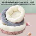 thumbnail image 6 of Round Pet Bed for Small Dogs and Cats, Thick Plush Fleece, Soft Washable Cat Dog Bed, 16 Inch Diameter, Grey Beige, 6 of 9