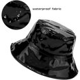 thumbnail image 4 of Sombreros de lluvia para mujer, sombrero impermeable para la lluvia, sombrero de ala ancha, gorro para la lluvia, sombrero plegable sin arrugas, fácil de llevar, 4 of 5