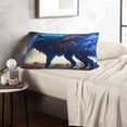 thumbnail image 6 of Lsque Moonlit Blue Wolf Pattern Pillow Case – Soft & Cozy Throw Pillow Cover, Hypoallergenic Cushion Case for Sleeping Women with Envelope Closure-14"x20", 6 of 6