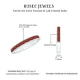 thumbnail image 6 of Rosec Jewels 3/4 CT Baguette Cut Created Ruby Semi Eternity Ring with Milgrain Details, East West Band Ring for Women, 925 Sterling Silver, US 8.50, 6 of 7