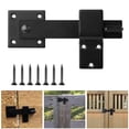 thumbnail image 4 of Visland Barn Door Flip Latch with Mounting Accessories 360-Degree Rotation Privacy Security Easy to Install Sliding Door Latch Gate Latch, 4 of 8