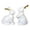 White, variant on 2 Pcs Gold Bunny Figurines Easter Decorations, Resin Rabbit Statue Set for Spring Tabletop Decor, Farmhouse Bunny Decor for Home Table Mantel Shelf Centerpiece Holiday Decoration