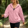 thumbnail image 6 of Royisotas Drawstring Zip Up Hoodies for Women Fall Sweatshirts Jackets Casual Comfy Tops Outfits Clothes with Pocket, 6 of 10
