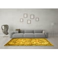 thumbnail image 3 of Ahgly Company Indoor Round Persian Yellow Traditional Area Rugs, 5' Round, 3 of 4