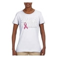 thumbnail image 2 of Wild Bobby Son of A Warrior Breast Cancer Ribbon Breast Cancer Awareness Women Graphic Tee, White, 3X-Large, 2 of 6