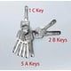 thumbnail image 3 of Euro Cylinder Lock 45/45 Brass Anti-theft Door Lock Cylinder Barrel Lock With 8 Keys,anti-bump, 3 of 5