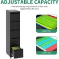 thumbnail image 6 of 5 Drawer Mobile File Cabinet, Under Desk File Cabinet,Metal Filing Cabinets with Lock for Home Office Organizer Letter/Legal/A4,Require Assembly (Black), 6 of 6