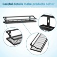 thumbnail image 4 of 3 Pack Metal Spice Rack Wall Mount Spice Seasoning Jars Shelf for Kitchen Countertop , Black, 4 of 7