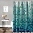 thumbnail image 2 of Orinice Ombre Blue Shower Curtain, Modern Geometric Shower Curtain for Bathroom, with 12 Hooks Polyester Fabric Waterproof Shower Curtain Set Machine Washable Decorative Shower Curtain 60x72, 2 of 7