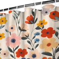 thumbnail image 3 of Waterproof Continuous Pattern Shower Curtain 72x72 Inch Boho Style Polyester Unique Shower Curtain for Bathroom Hotel Home Decor with 12 Plastic Hooks, 3 of 5