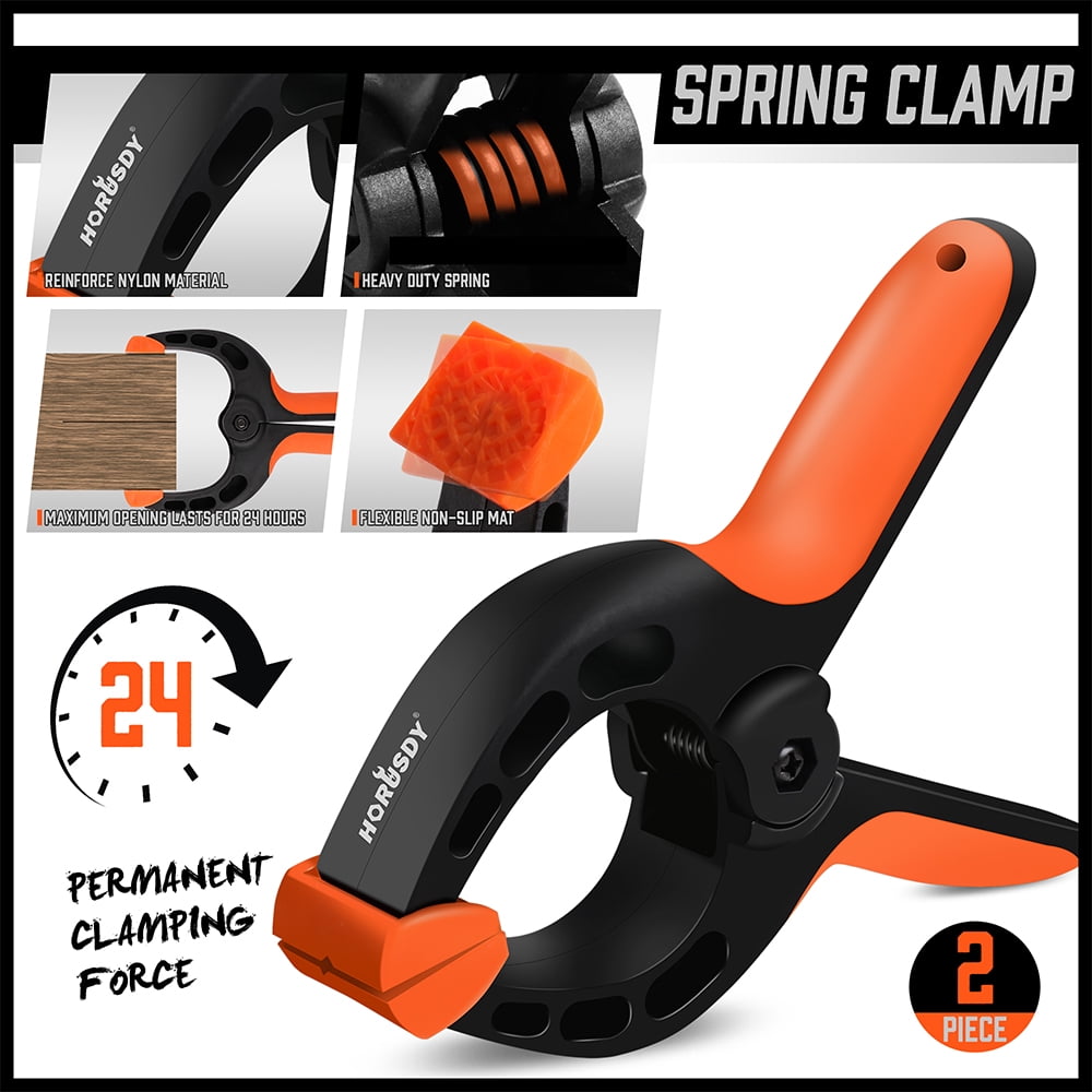 HORUSDY 6-Pack Wood Clamps for Woodworking, 12" and 6" Bar Clamps, Wood Working Clamp Sets, Quick Clamps F Clamp with 150 LBS Load Limit (6-Pack)