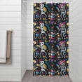 thumbnail image 2 of Day Of the Dead Halloween Pattern Shower Curtain 36"x72" ,Bathroom Decorative Shower Curtains Set with 12 Hooks,Modern Waterproof Washable Shower Curtain, 2 of 6
