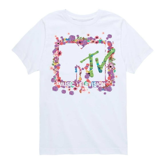 MTV Logo - Floral M - Toddler And Youth Short Sleeve Graphic T-Shirt