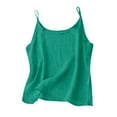 thumbnail image 3 of VKOYWKM Tank Tops for Women Cotton Linen Spaghetti Strap Tank Top Sleeveless Scoop Neck Camisole Summer Loose Fit Lightweight Gauze Shirts Plus Size, 3 of 7