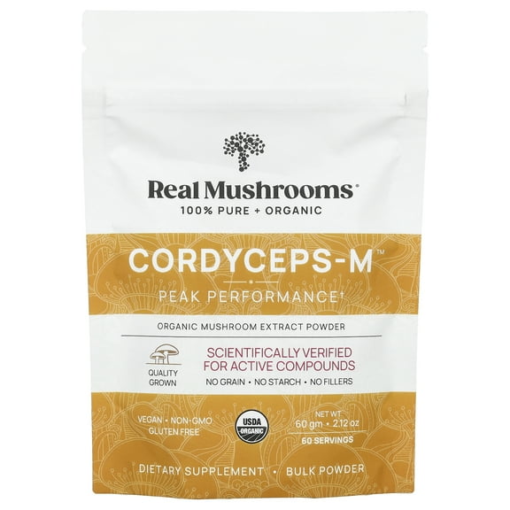 Real Mushrooms Cordyceps-M™, Organic Mushroom Extract Powder, 2.12 oz (60 g)