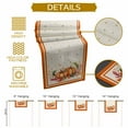 thumbnail image 5 of Thanksgiving Pumpkin Table Runner, Autumn Thanksgiving Kitchen Dining Table Decoration for Home Party Decor 14x72 Inches, 5 of 9
