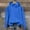 Blue, variant on Itsame Hoodie Pullover Womens Lightweight Hood Sweatshirts Crew Neck Solid Color Sportswear Black Size XL