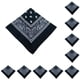 thumbnail image 1 of Toystoory Bandana Pañuelo cuadrado Paisley Diadema Pañuelo Regalos para hombres Mujeres Negro Negro 10Conjunto, 1 of 6