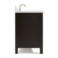 thumbnail image 4 of ARIEL 49" Bathroom Vanity with 1.5" Edge Pure White Quartz Countertop & Backsplash, Center Rectangular Sink, 2 Soft Closing Doors, 9 Full Extension Dovetail Drawers, Brushed Nickel -Espresso, 4 of 8