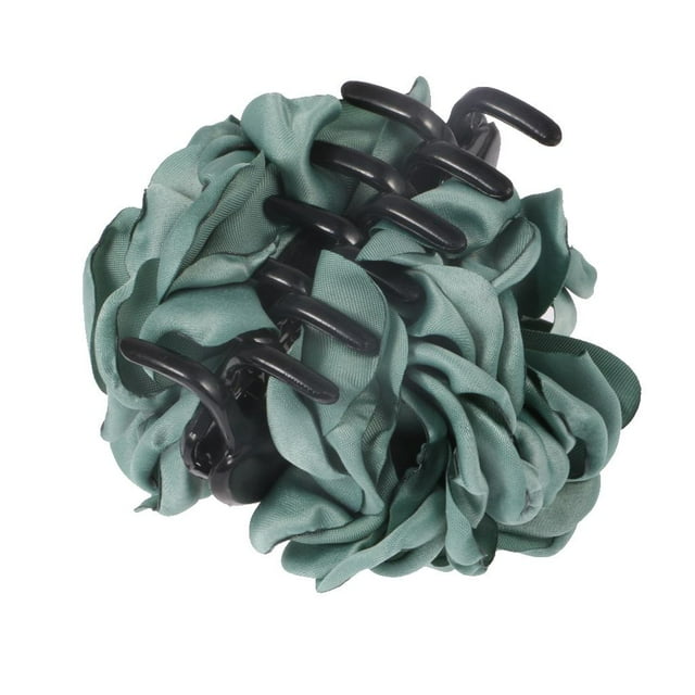 Tela De Moda Rosa Flor Pinza De Pelo Grande Garra Chica Mujer Accesorios 4 Verde Hugo Clip de pelo grande de las mujeres