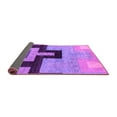 thumbnail image 2 of Ahgly Company Indoor Round Abstract Purple Modern Area Rugs, 3' Round, 2 of 4