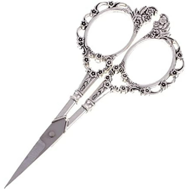 Embroidered Sewing Scissors Covered Leather Scissors 4.5 Sharp Stainless Steel Scissors Craft Scissors Shears for Sewing
