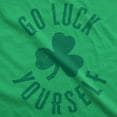 thumbnail image 2 of Mens Go Luck Yourself T Shirt Funny Sarcastic Shamrock Tee Saint Patricks Day Graphic Tees, 2 of 7