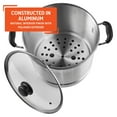 thumbnail image 3 of Imusa 10Qt Aluminum Steamer or Stock Pot with Glass Lid & Removable Rack, 3 of 11