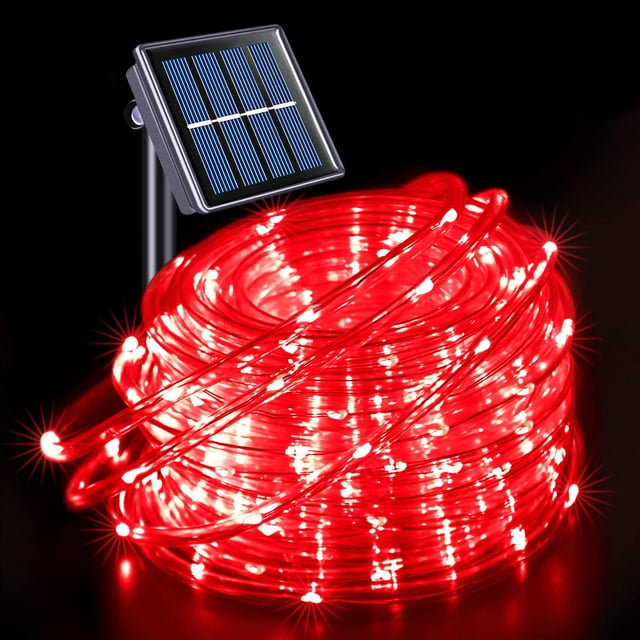 Luces solares tipo cuerda JMEXSUSS, 66 pies, 200 LED, 8 modos, resistentes al agua