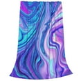 thumbnail image 2 of Balery Swirl Blue And Purple Manta de Felpa Suave y Acogedora – Cobija de Franela Aterciopelada para Cama, Lavable y Cálida para Sofá, Mascotas, Transpirable-40"x30", 2 of 7
