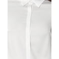 thumbnail image 5 of INSPIRE CHIC Women's Shirt Solid Long Sleeve Point Collar Shirts XS White, 5 of 6