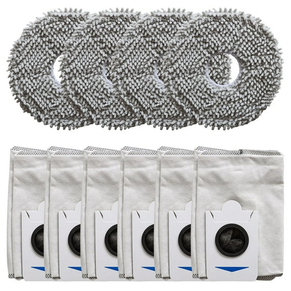 AFQH For Ecovacs For DEEBOT For T30S Mop Cloth and Dust Bags for Deep Cleaning