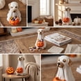 thumbnail image 6 of Cadancy Halloween Decor Ghost Dog Statue Holding Pumpkin Basket Figurine for Tabletop Mantle Shelf Home Living Room Bedroom Fall Holiday Gift Party Decor, 6 of 7