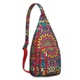 thumbnail image 1 of Sacred Geometry Sling Backpack - Spiritual Symbol Print Crossbody Bag, Fashionable Aesthetic for Students, 1 of 4