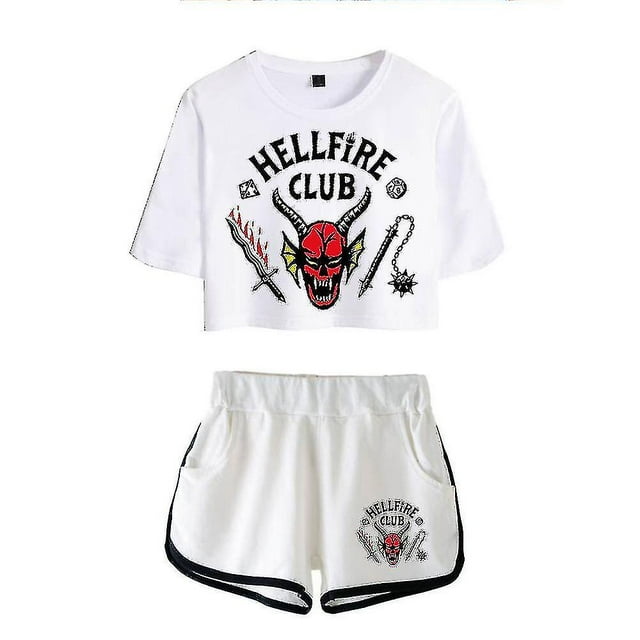 Stranger Things Saison 4 Hellfire Club Crop Shorts A