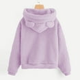 thumbnail image 3 of LIaqionyy Girls Fleece Hoodies Sweatshirt Sherpa Fuzzy Pullover Kids Fall Winter Warm Sweatshirts Clothes, 3 of 7