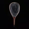 thumbnail image 2 of Graflsoa Compact Wooden Handle Fly Fishing Net with Rubber Mesh for Easy Catch and Release, Lightweight Design for Anglers (60cm Length, 38x27cm Hoop), 2 of 6