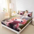 thumbnail image 4 of Castle Fairy Child Boys Girls Cute Sea Salamander Bed Sheets,Cartoon Axolotl King Sheets, 4 of 7