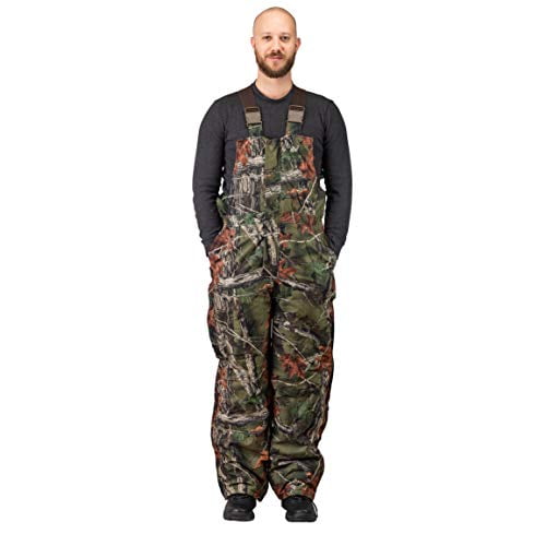 Trail Crest Men's Insulated and Waterproof Camo Tanker Bib Overalls, M