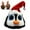 Penguin, variant on Interactive Plush Christmas Character Hat With Music,Battery-powered Adjustable Size Novelty Party Electric Swing Christmas Plush Hat for Party Entertainment Xmas Gift (Reindeer)