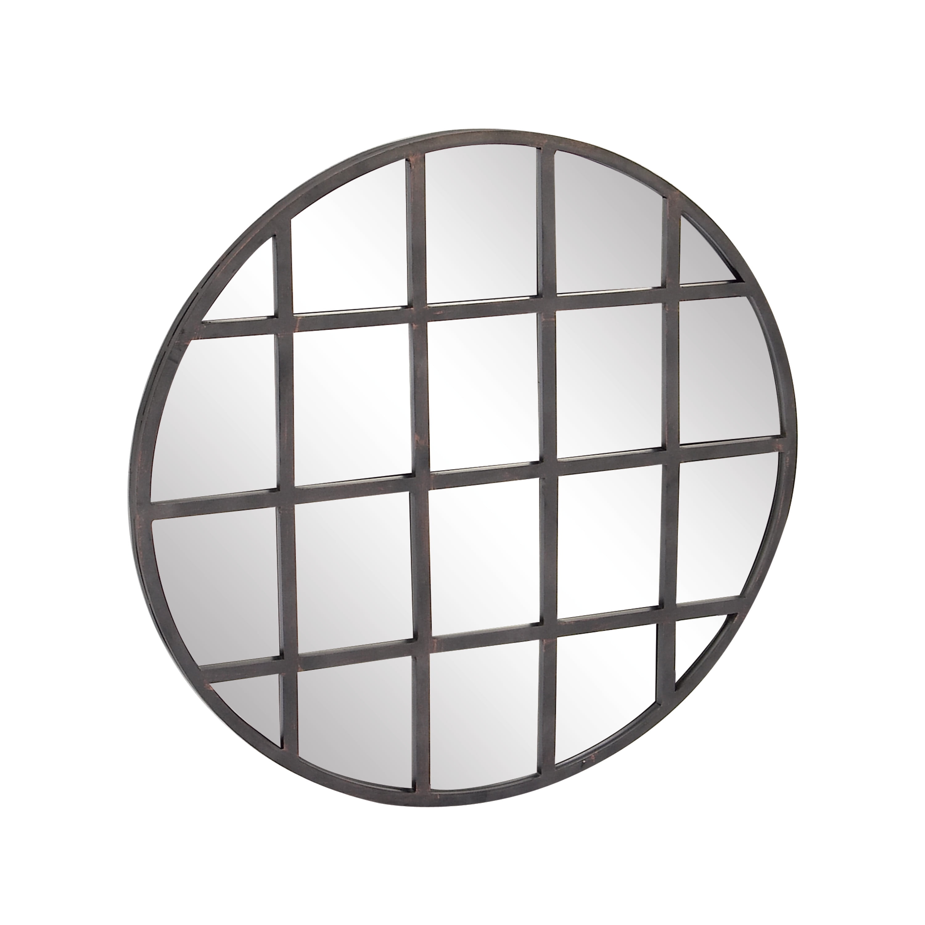 CosmoLiving by Cosmopolitan 36" x 36" Black Wall Mirror with Grid Frame