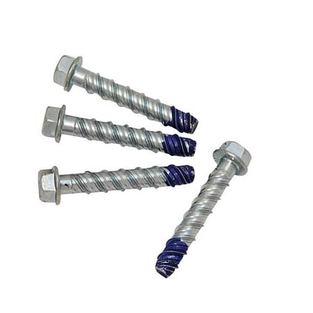 

ZoroSelect Concrete Bolts Silver 2-1/2 In L PK4