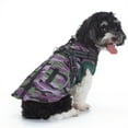 thumbnail image 2 of Small Dog Jacket with Harness,Pet Coat Cold Weather Warm Vest Jacket,Dog Waterproof Windproof Cotton Costume for Puppy Small Medium Dogs Purple Camouflage S, 2 of 7