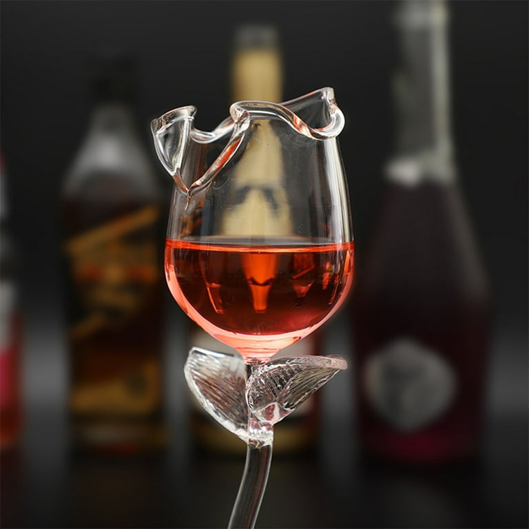 100ml Fancy Red Wine Rose Shape Goblet Wine Cocktail Glasses Elegance  Perfect Exquisite and Unique Wine Glass Easy Use 