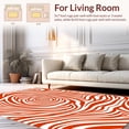 thumbnail image 2 of ODIKA 5'x7' Machine Washable Non-Slip Area Rug, Swirling Vortex Modern Contemporary Accent High Traffic Rug, Orange, 394103, 2 of 7