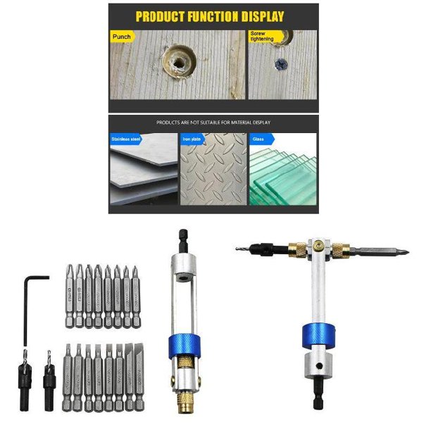 Dheera Drill Flip Drive Kit 20pcs Multifunction Drill Bit Set Quick
