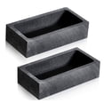 thumbnail image 2 of 2 Pack Graphite Ingot Mould Crucible Mould for Casting Gold Silver Metal Aluminum Copper Brass Melting Refining(4 x 2 x 1 Inch), 2 of 9