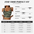 thumbnail image 5 of Goofa Jungle Green Camo USA Flag Printed Sports Bras for Women, High Impact Running Bra Workout Crop Tank Tops Longline Sports Bra Push up-, 5 of 9